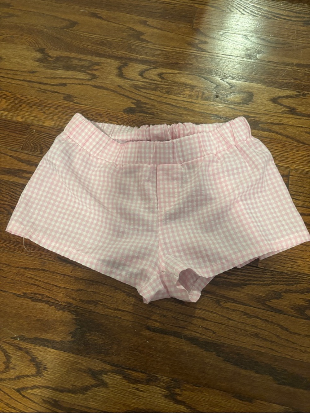 Edikted Pink Gingham Elastic Waist Shorts Size XS